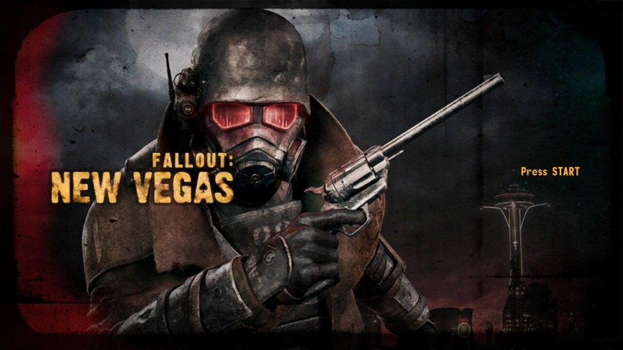 Fallout: New Vegas title screen for Xbox 360